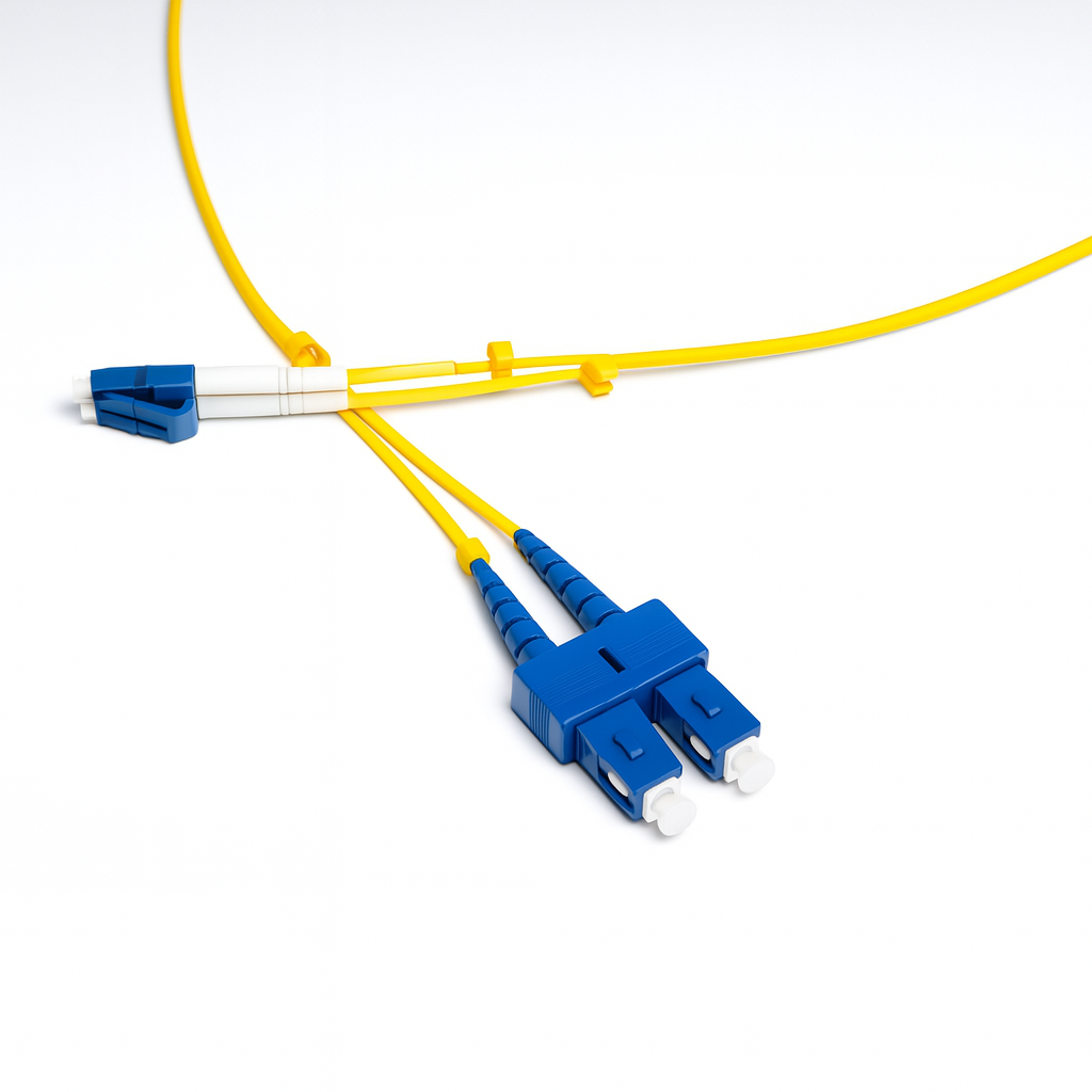 Fiber Patch Cords – LC to SC (OS2 G652A, LSZH, Duplex)